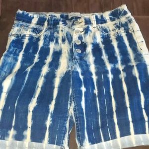 Tie die junior skinny shorts